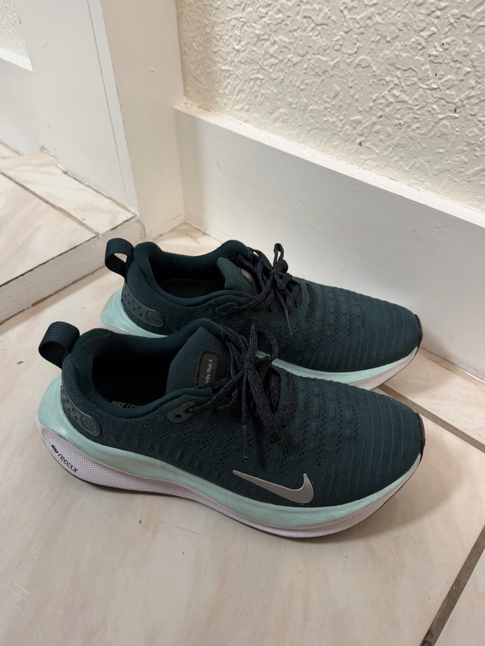 Nike ReactX InfinityRN 4 Women’s Running Shoes Black Mint Green Size 8.5